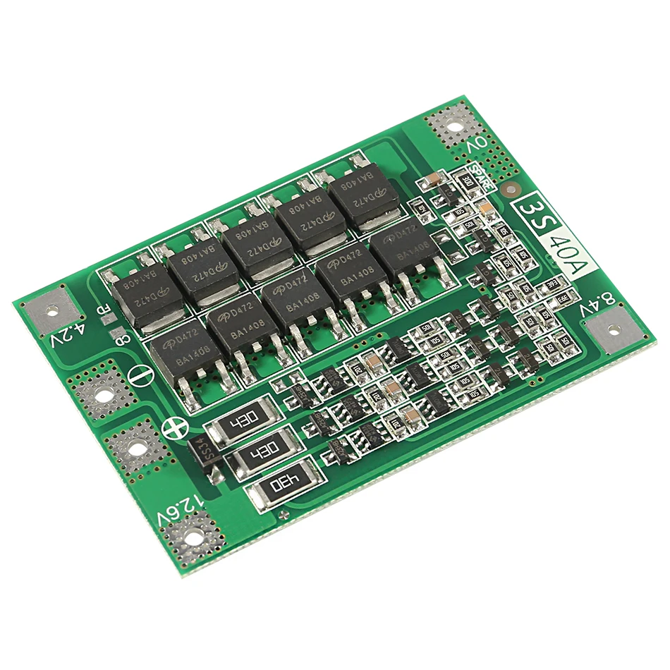 3S 40A BMS 11 1 V 12 6 18650 литиевая батарея Защитная плата с сбалансированной версией для