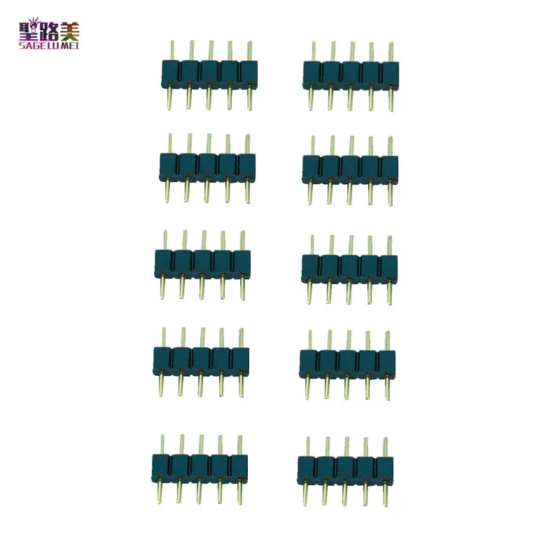 10 шт./лот светодиоидный коннектор адаптер 4Pin черный/белый RGB/5Pin черный RGBW Комплект