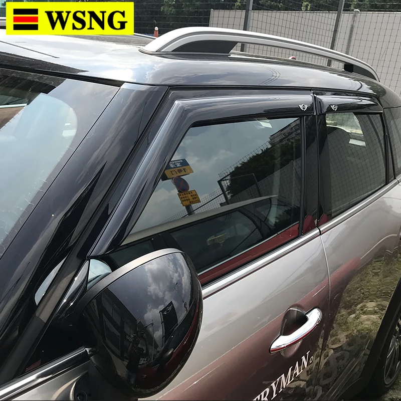 

Для BMW Mini Cooper Countryman F60 2017-2019 ABS Пластик Vent защитный козырек от солнца и дождя Delflector окна козырек тенты крышка 4 шт.