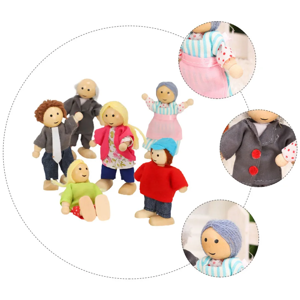 

1 Set/6pcs Kid Puppet Family Creative Kid Puppet Playhouse Doll