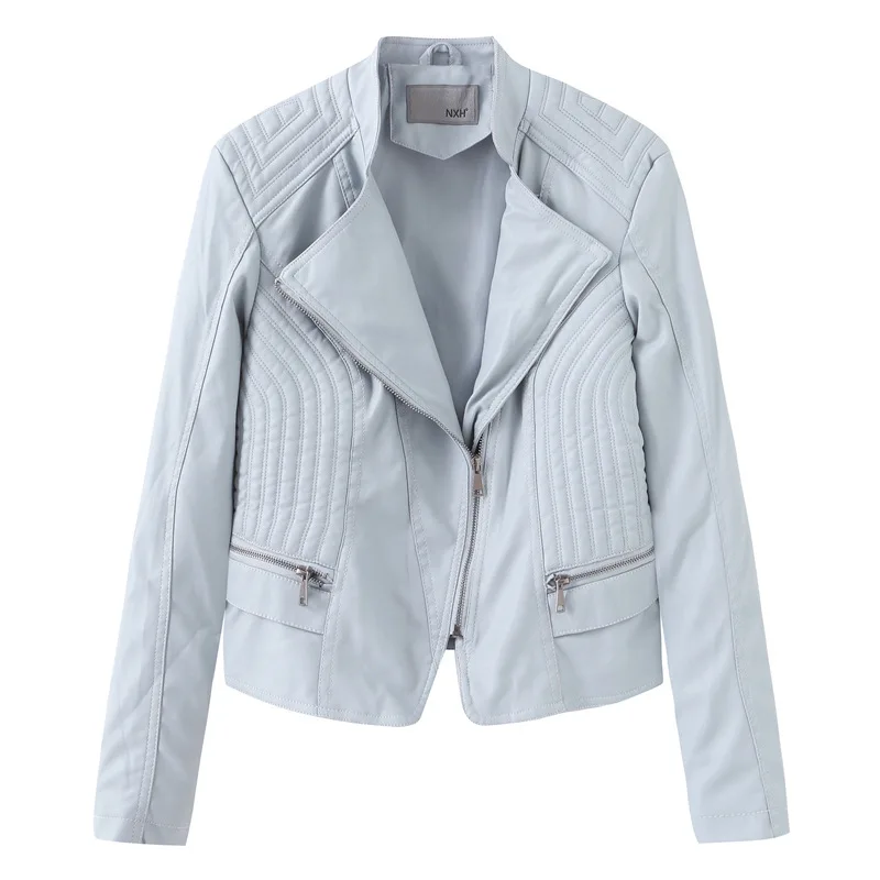 Women Autumn Winter Faux Leather Jackets Lady Bomber Motorcycle Cool Outerwear Coat Urban Casual New Fashion Basic | Женская одежда