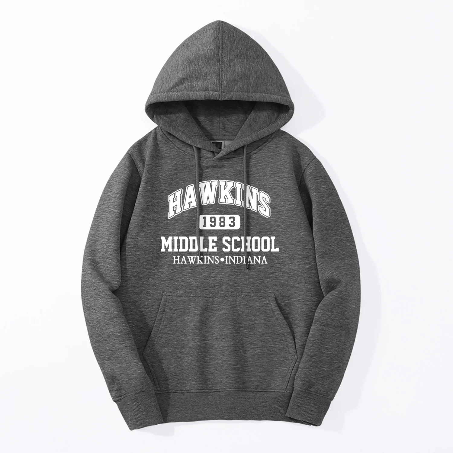 Dark Gray 5 ТВ шоу странные вещи Хокинс Толстовка весна зима теплый флис Высокое Качество Толстовка Мода Фитнес хип хоп Уличная одежда - Цвет: Dark Gray 5