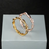 doreenbeads wholesale new trendy twist ring women and man exclusive couple wedding ring jewelry rhinestone fashion 1 piece