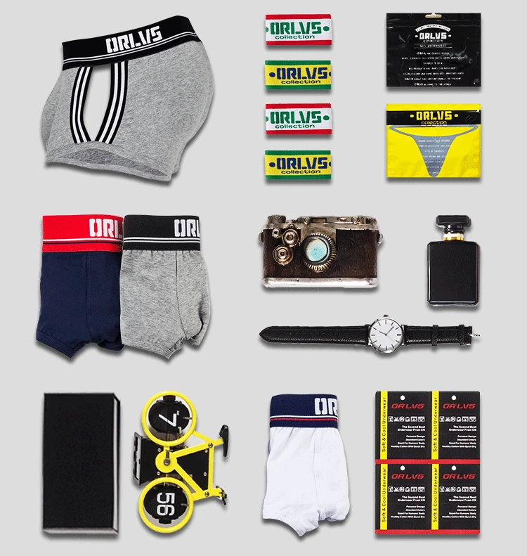 ORLVS Брендовое Мужское нижнее белье мужские сексуальные боксеры cueca masculina дышащие Ropa Interior hombre мужские трусы-боксеры calzoncillo hombre