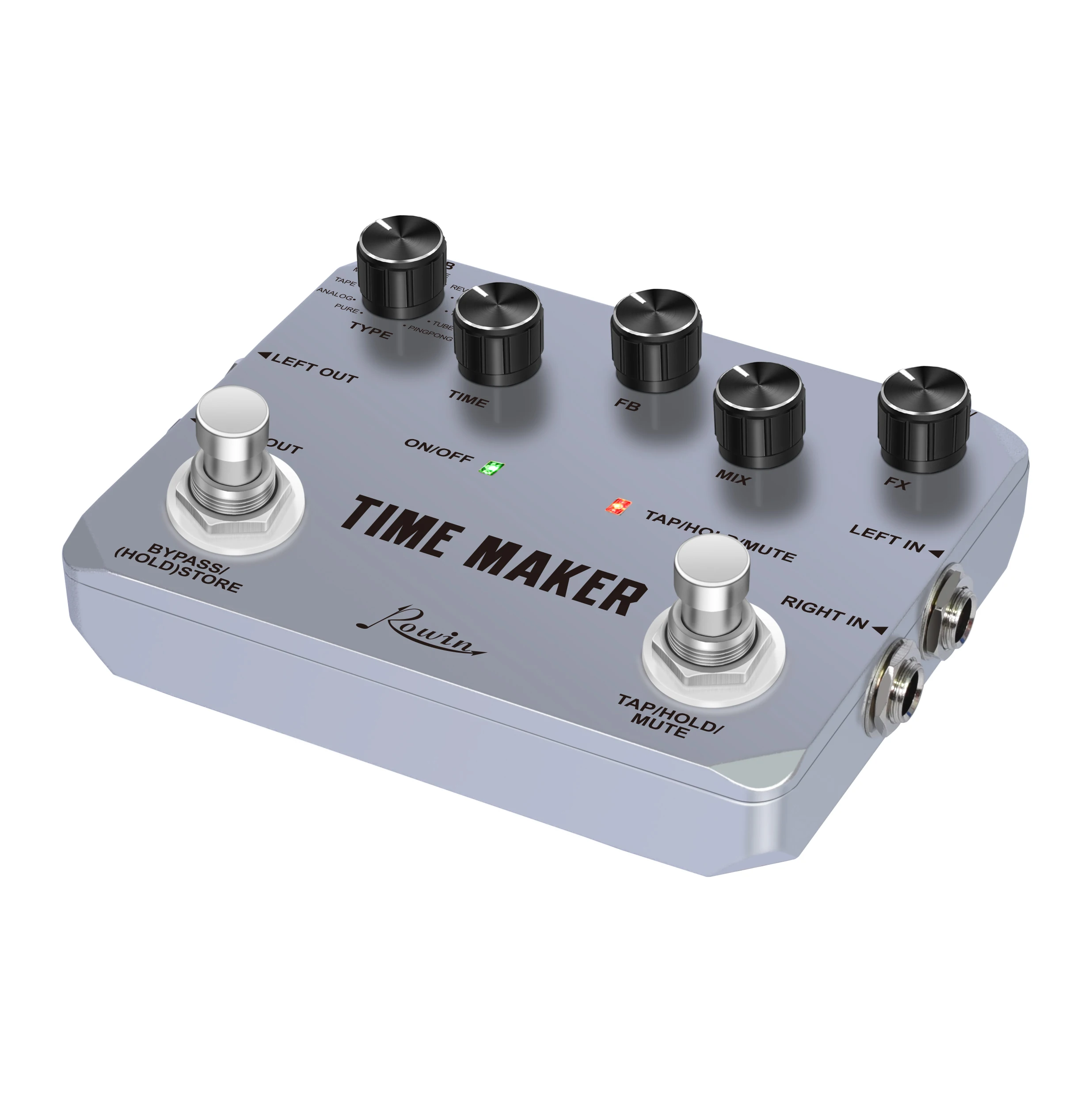 Rowin Time Maker 11 типов педалей для создания музыкальных эффектов бас гитары с