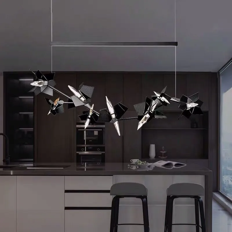 구매 포스트 모던 라이트 럭셔리 바 장식 샹들리에 북유럽 미니멀리스트 홈 거실 다이닝 룸 크리스탈 LED 샹들리에