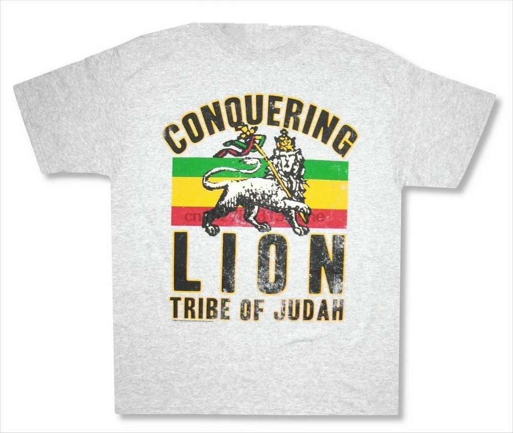 Zion Rootswear Tribe Of Judah серая футболка с изображением Льва новинка Раста Боб Марли