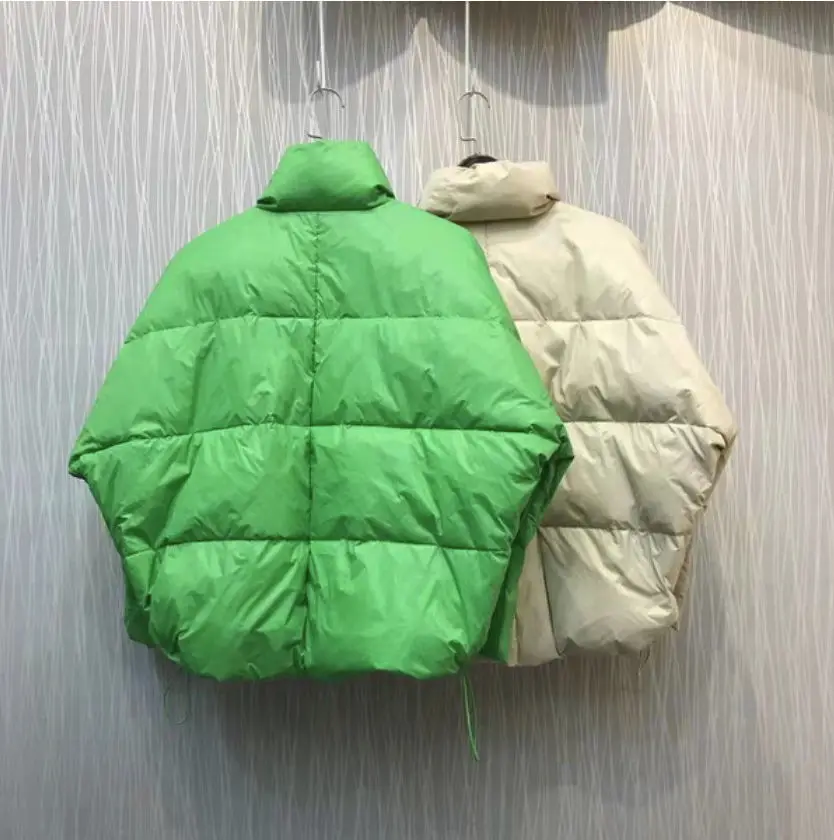 Новинка 2019 зимний женский пуховик короткий свободный однотонный черный зеленый