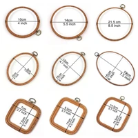 diy needlework embroidery hoop tool round oval rectangle craft cross stitch plastic wood grain frame hand sewing accessories