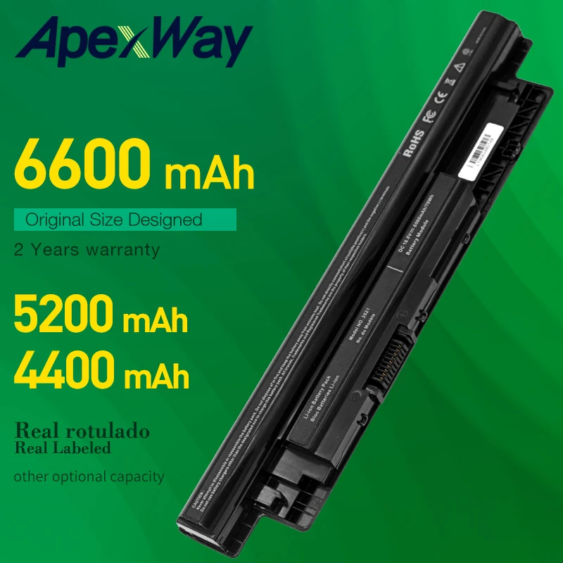 

Аккумулятор ApexWay для ноутбука Dell Inspiron 3521 2521 2421 17R 5721 17 15R 3721 5521 15 3521 14R 5421 VR7HM W6XNM X29KD MR90Y xcmr