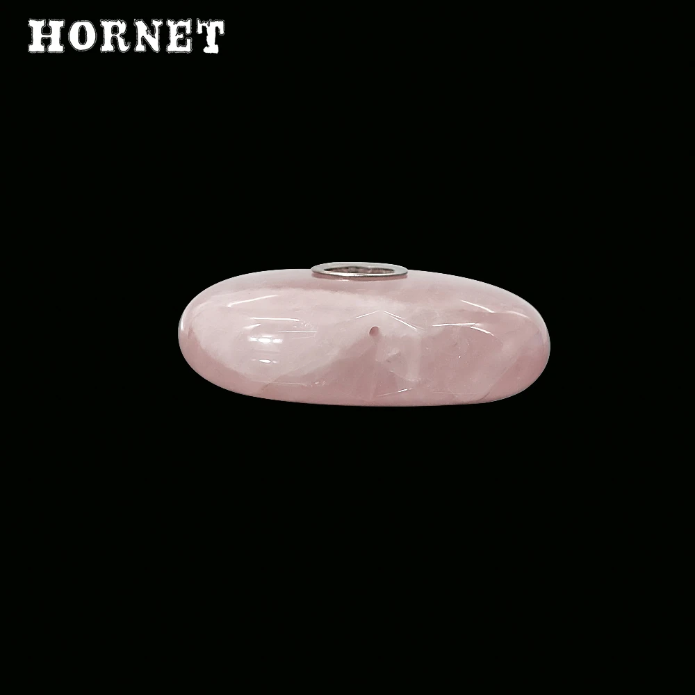

HORNET Heart-shaped Tobacco Smoking Pipe Pink Crystal Smoke Herb Pipes With Small Brush Cleaning Tools