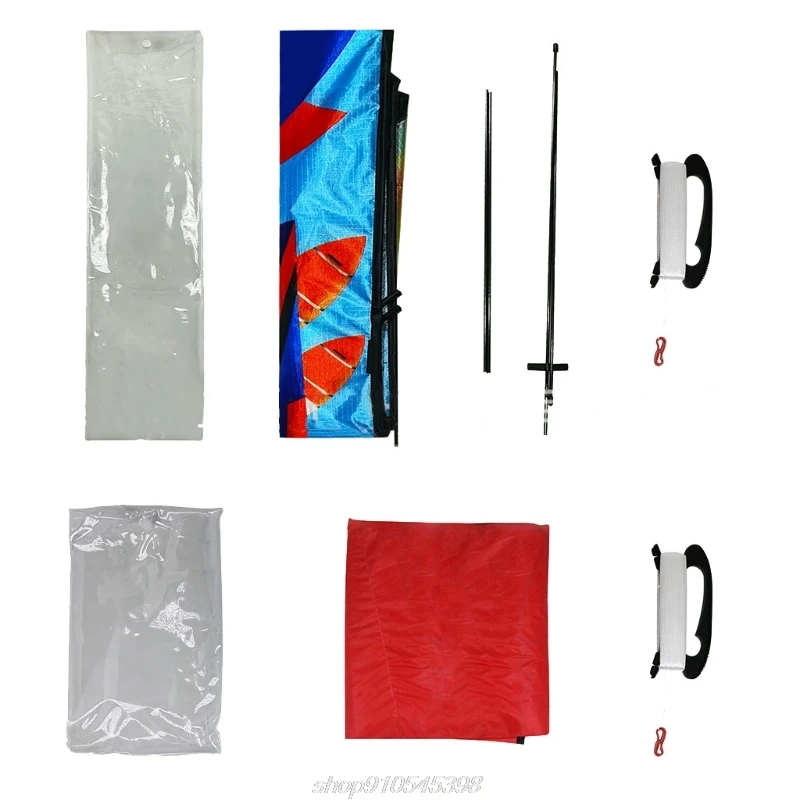 

Summer Vacation Outdoor Playing Large Kite with Colorful Tail 3D Rocket Kite Physical Sports Outdoor Toy MY27 21 Dropship