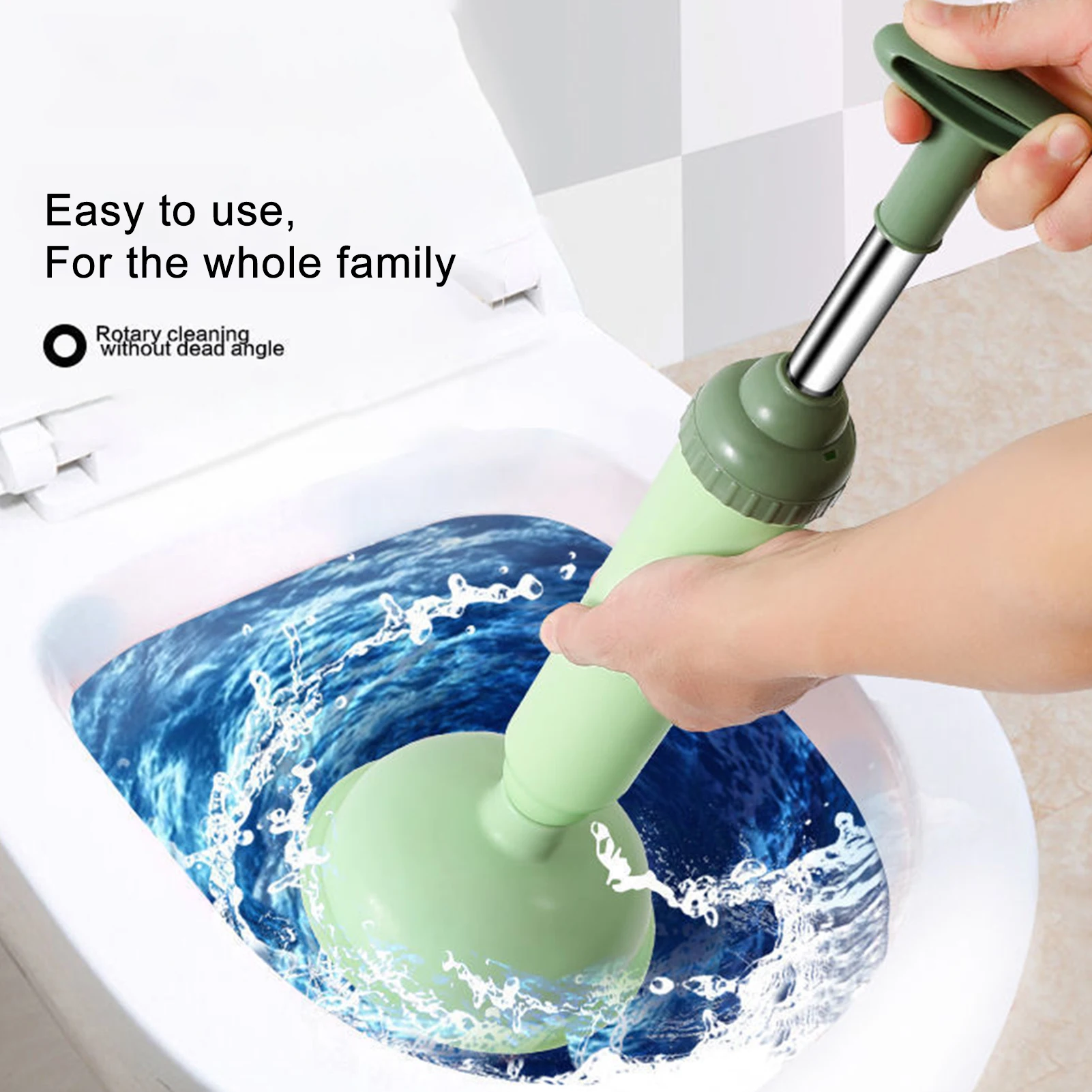 

Toilet Plunger High Pressure Pump Anti Clogging Toilet Cleaner for Bathroom Kitchen Sink Drain Shower Tub Cleaning