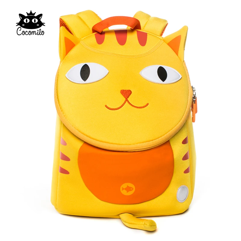 Новые рюкзаки Cocomilo с 3D котами и животными, фирменный дизайн для девочек и мальчиков, для малышей, Детские неопреновые школьные сумки, мультя...