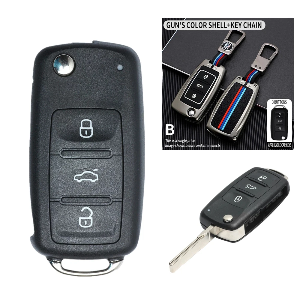 

Чехол для ключей, для VW Caddy Eos Golf Jetta Polo Tiguan Skoda Rapid Superb Octavia Fabia SEAT ibiza Leon корпус автомобильного ключа дистанционного управления