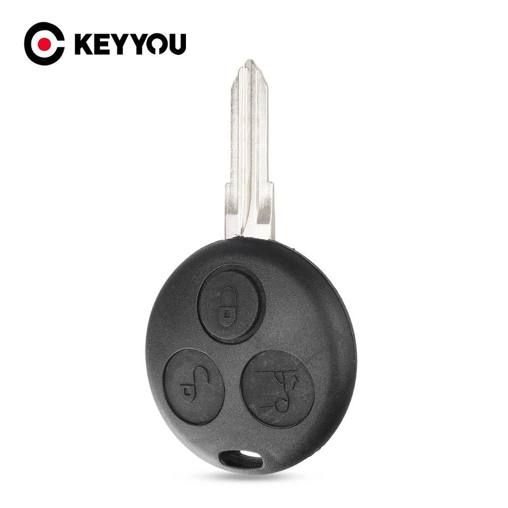 KEYYOU для Mercedes Benz SMART Fortwo 450 Forfour Roadster чехол с 3 кнопками пустое лезвие пульт