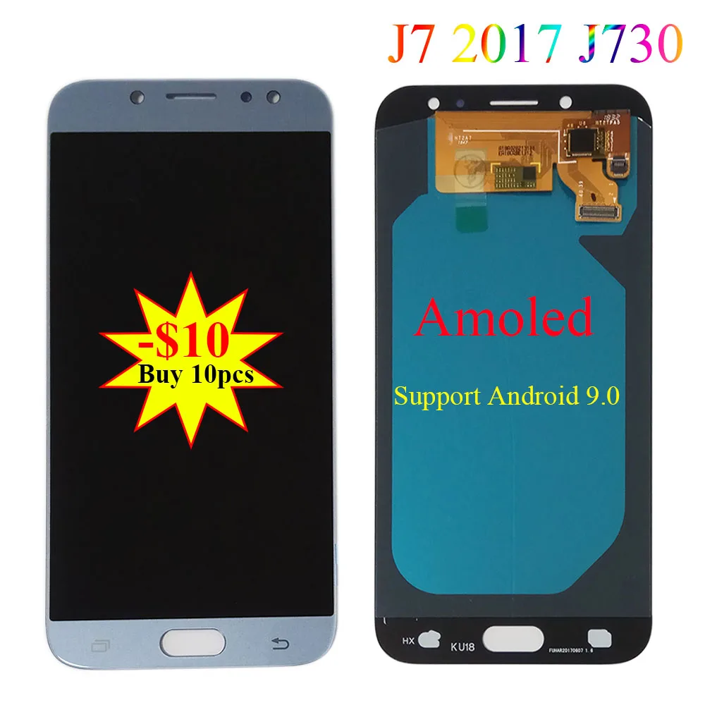 Оригинальный AMOLED ЖК дисплей для SAMSUNG Galaxy J7 Pro 2017 J730 с сенсорным экраном J730F J730FM/DS