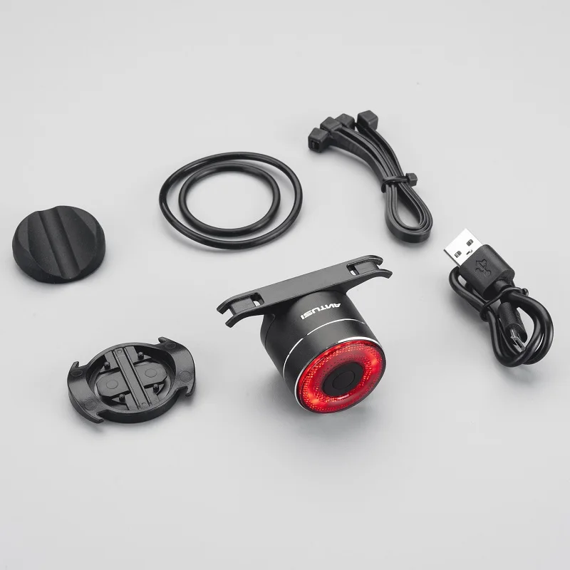 В наличии умный велосипед задний светильник Авто старт/стоп сигнал зондирования