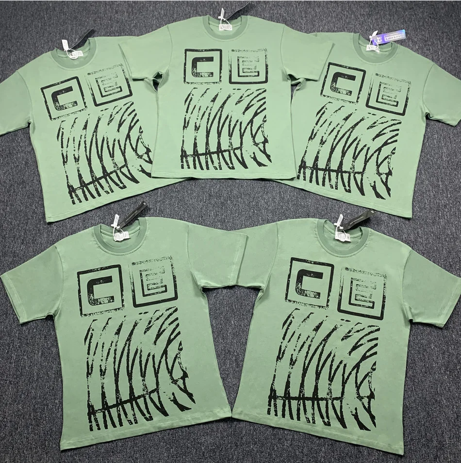

Heavy Fabric CE CAVEMPT 1:1 T Shirt Men Washed Green Letters T-shirt CAV EMPT C.E Tee Tops shirts for women