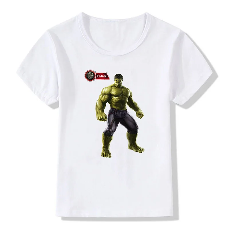 Детская футболка с принтом героев Фильмов Marvel Халк летняя одежда для мальчиков и