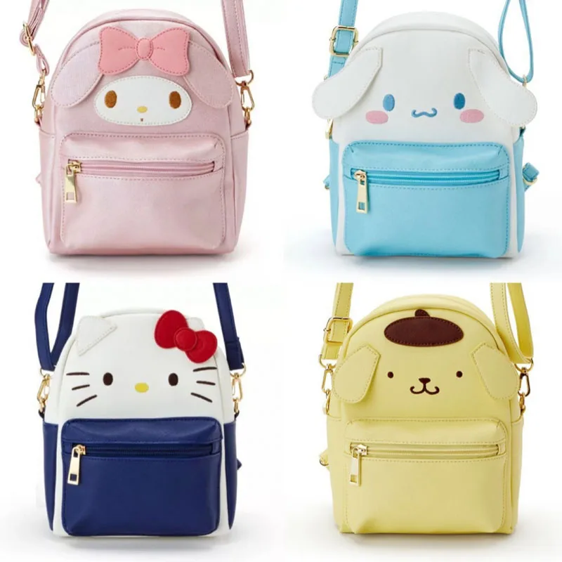 

Kawali Sanrio Hellokitty Melody Onpompurin Kitty Kuromi Cinnamorol Anime Fashion Backpack Beauty Travel School Bag Girls Toys