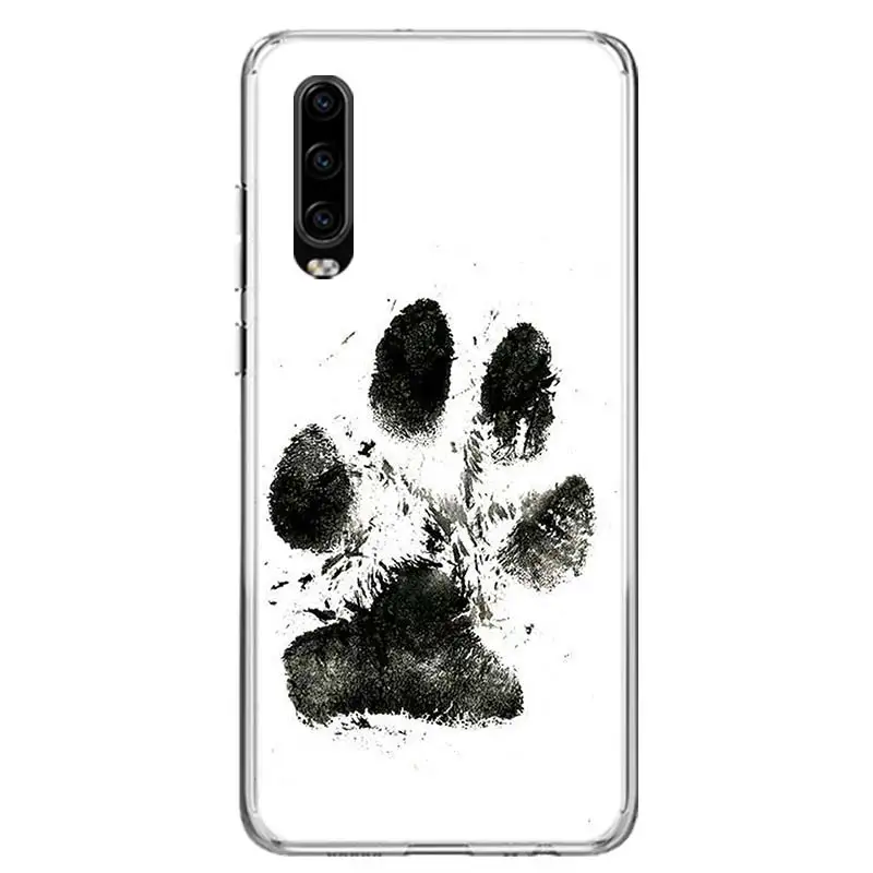 hot best friends dog paw phone case for huawei p30 lite p10 p20 p40 p50 cover mate 40 pro 10 20 30 capa coque shell free global shipping