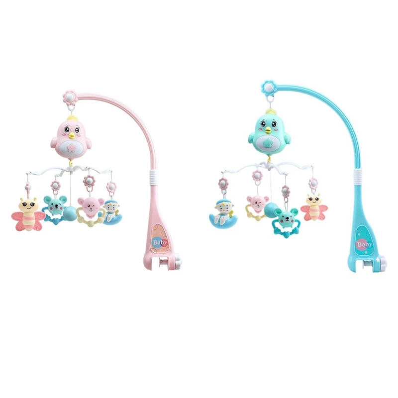 

Baby Crib Mobile Crib Rattle Music Box Night Light Rotate Bed Toys