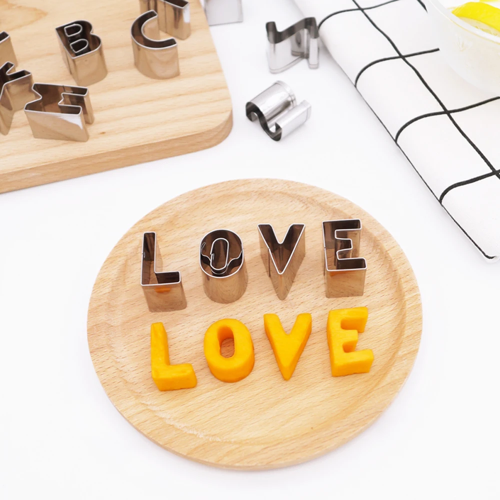 26 шт. буквы алфавита бисквитные резаки для форм DIY 3D формы печенья мини A Z