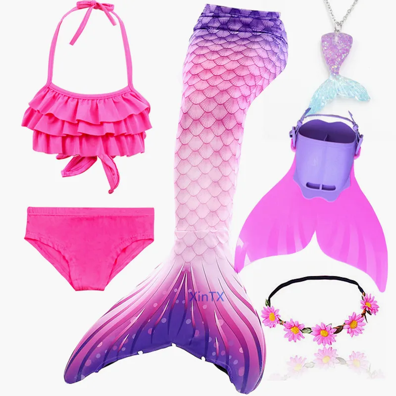 Детский праздничный костюм для девочек купальный в Радужном стиле 2020 6 шт./компл.