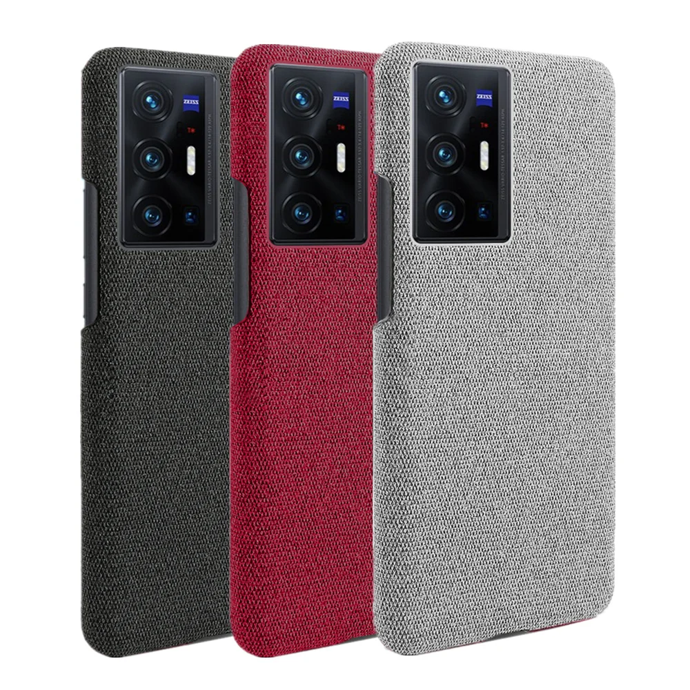 

X70 Pro+ For VIVO X70 Pro+ X60 X30 X27 X50 Pro Plus Funda Luxury Cloth Texture Fitted Phone Case For Vivo iQOO Neo5 3 5 5G Cover