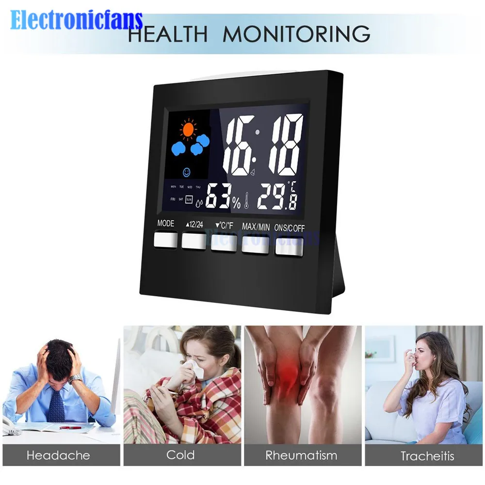 Домашний светодиодный дисплей с цифровой подсветкой будильник настольные часы