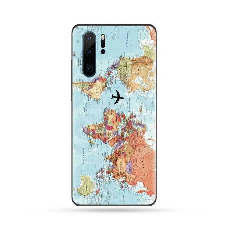 

world map Phone Case For Huawei Mate 9 10 20 Pro lite 20x nova 3e P10 plus P20 Pro Honor10 lite