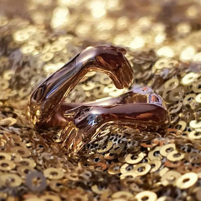 Любовь фигуру ручной стекируемые кольца для мужчин и женщин Регулируемая