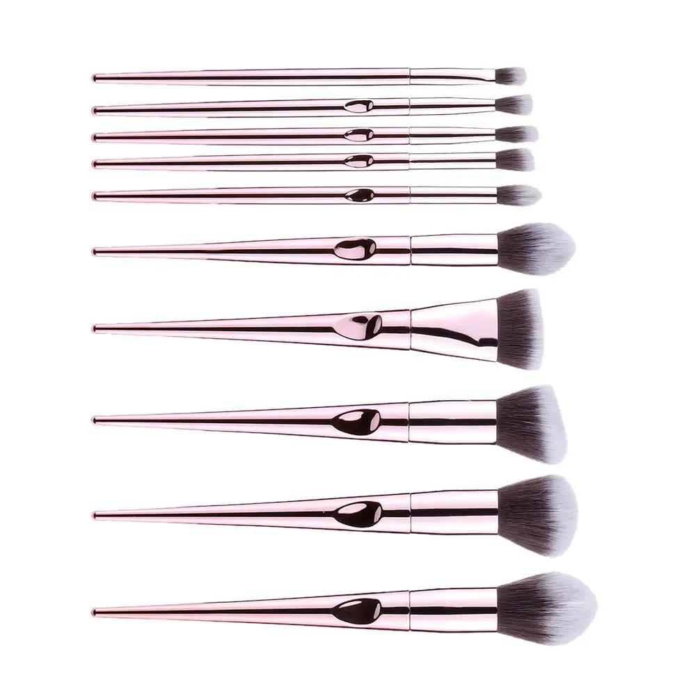 10 шт./компл. набор кистей для макияжа из розового золота профессиональная основа