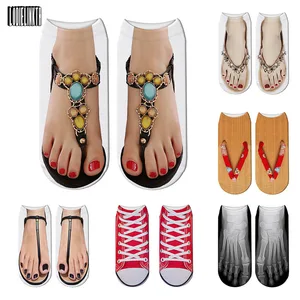 Носки женские холщовые с 3D-принтом, повседневные Смешные до щиколотки, с рисунком черепа, шлепанцы, из чистого хлопка, для мужчин