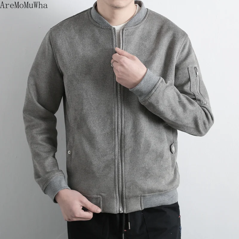 Мужская бейсбольная куртка aremuwha простая тонкая Толстая в японском стиле