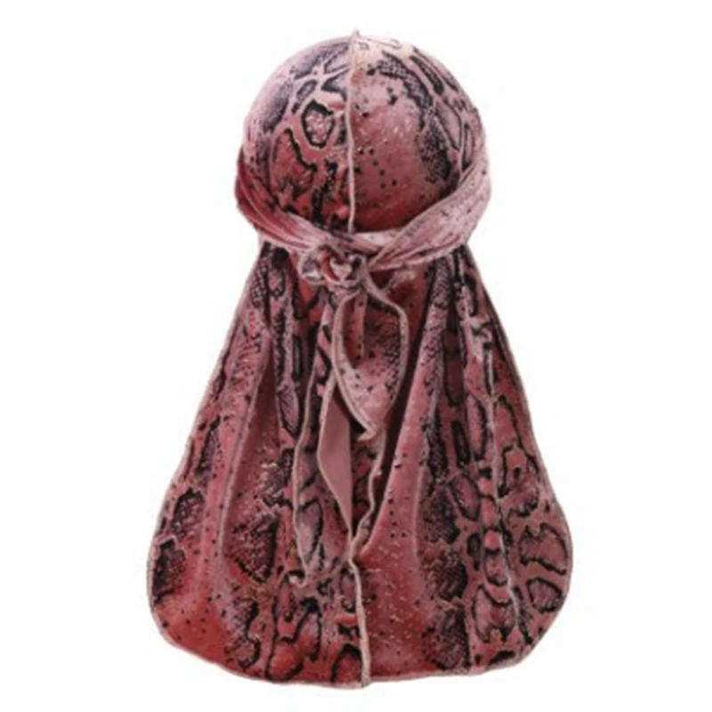 

10pcs/Lot Unisex Velvet Durags Good Quality Printing Durag Caps Long Tail Head Wrap Turban Cycyling Headwrap Head Cover DR-22