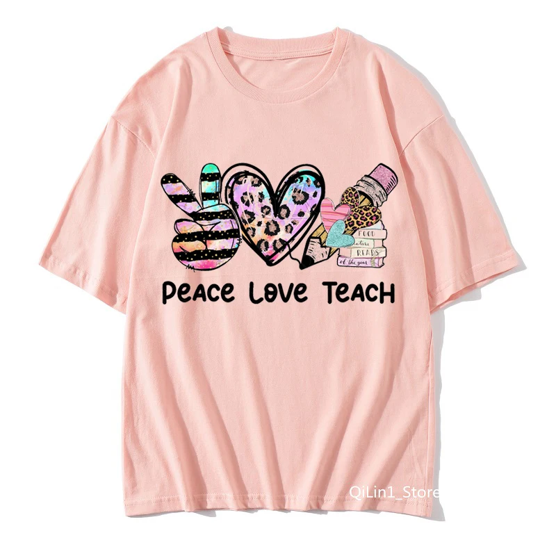 

Summer O-neck T-shirt Women Rainbow Teacher Woman T Shirt Top Fashion Casual Aesthetic Women Hipster T-Shirts Clothes