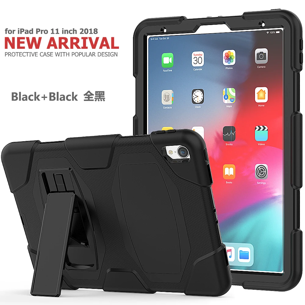 

Foldable Kickstand Protective Cover Tablet Case Silicone PC for iPad Pro 11 inch 2020 7th 8th Gen 10.2 Air 2 9.7 mini 5 4 3 2 1