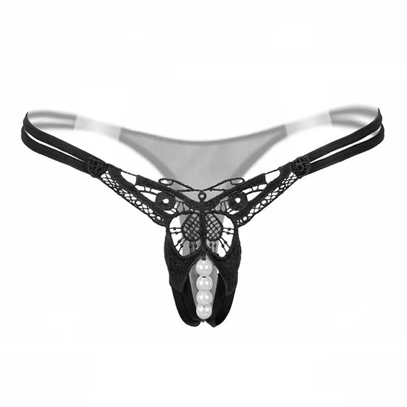 Женские штаны с открытым разрезом сексуальные жемчужные трусики-соблазн Бабочка эротическое белье G-стринг без ластовиц для секса.