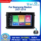 Автомобильный мультимедийный плеер Andorid 10 RDS с IPS-экраном, GPS-навигатор для Ssanyong Rexton 2007-2018, радио, стерео, Wi-Fi, BT, 4G, Lte, Carplay