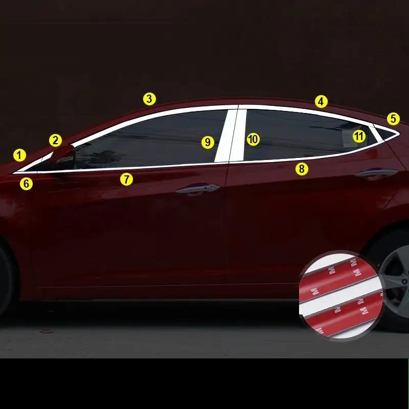 Оконный Автомобильный декоративный хром модифицированный автомобильный