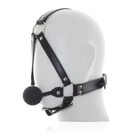 head bondage leather hanress silicone gag ball bdsm slave fetish restraints sex toys for couples women mouth gag erotic tools