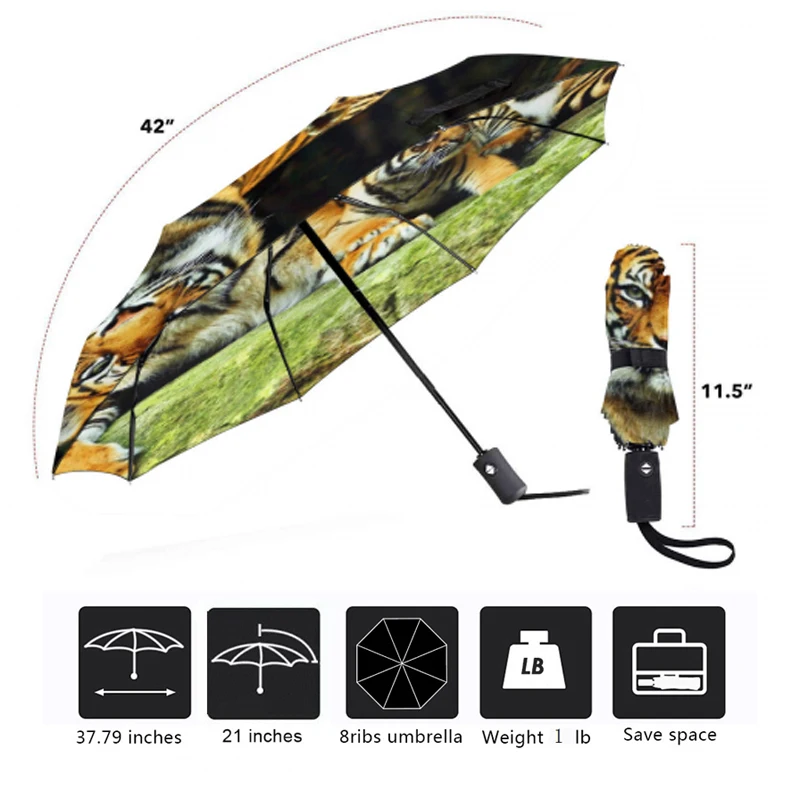 Ветрозащитный дорожный полностью автоматический зонтик от солнца и дождя защита