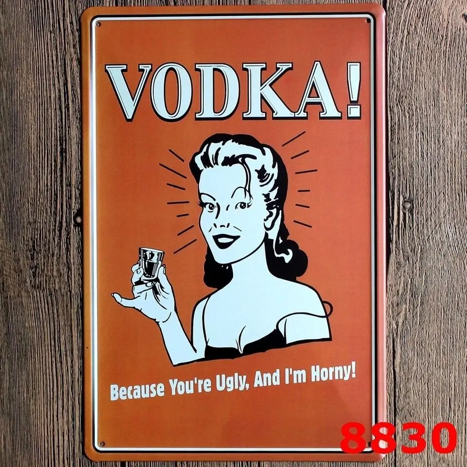 

Metal Tin Sign vodka! Pub Home Vintage Retro Poster Cafe ART