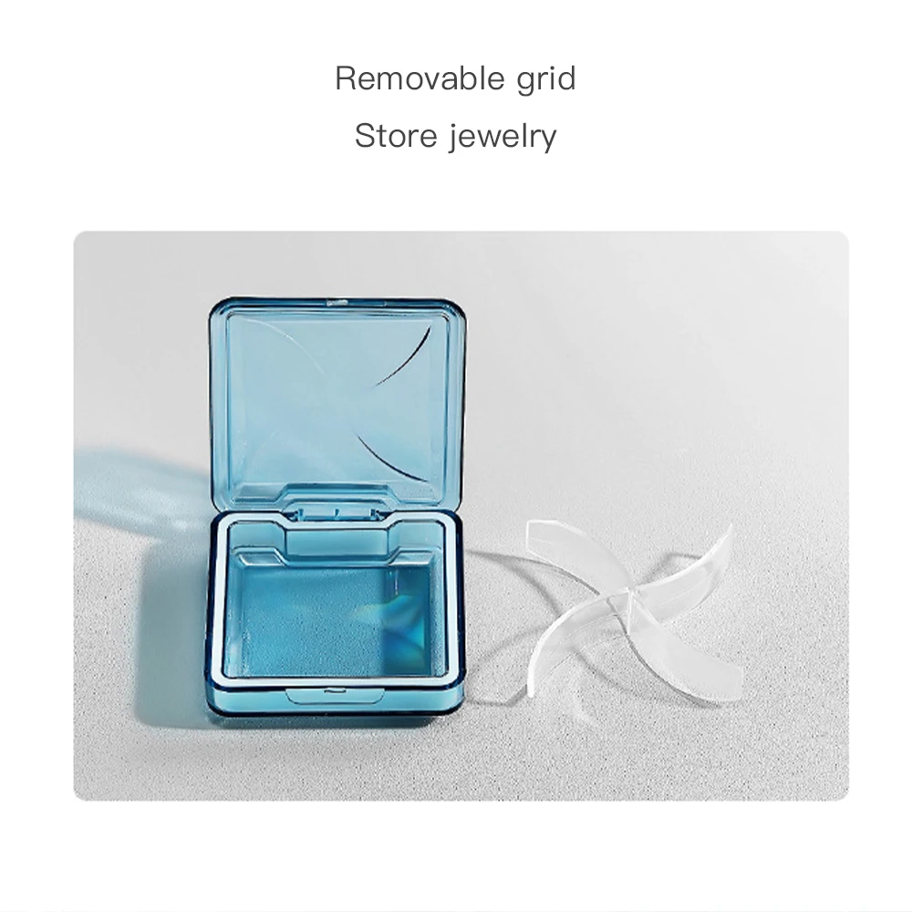 

Travel Storage Box Organizer 4Grid Plastic Pill Case Dispenser for Tablets Removable Organizer for Medicines Jewelry Container