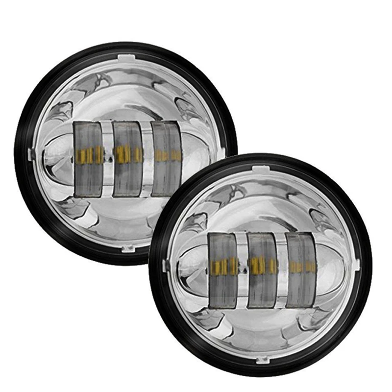 

Motorcycle 7" LED Headlight 4-1/2 Passing Lamps Fog Lights Mounting Ring for Road King Glide Street Electra