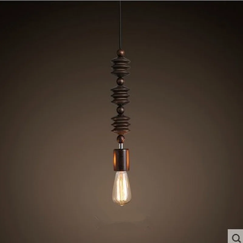 Современный подвесной светильник в стиле ретро натуральный дуб деревянные