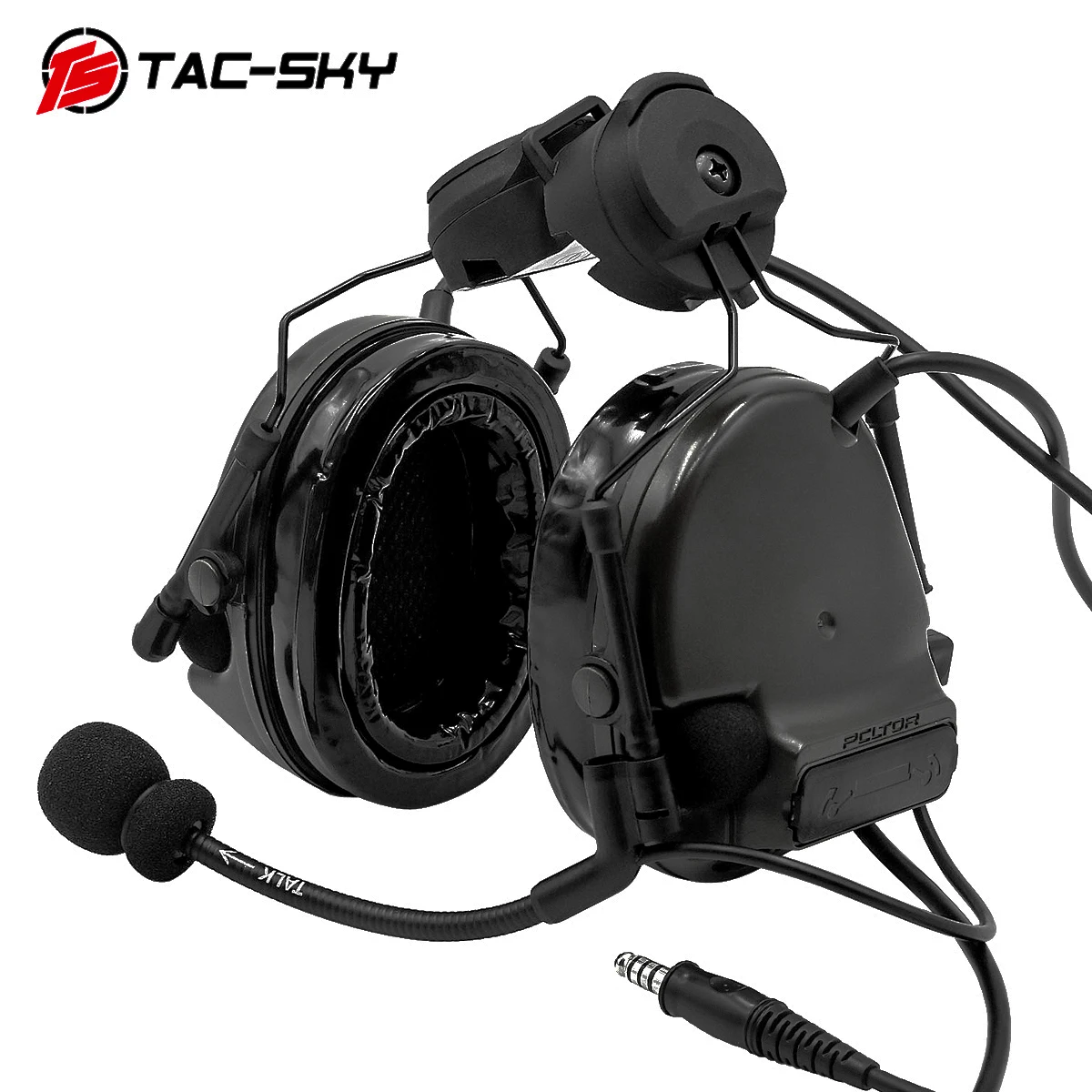 TAC-SKY COMTAC III шлем БЫСТРЫЙ рельсовый кронштейн версия силиконовый наушник версия шумоподавление звукосниматель гарнитура-BK