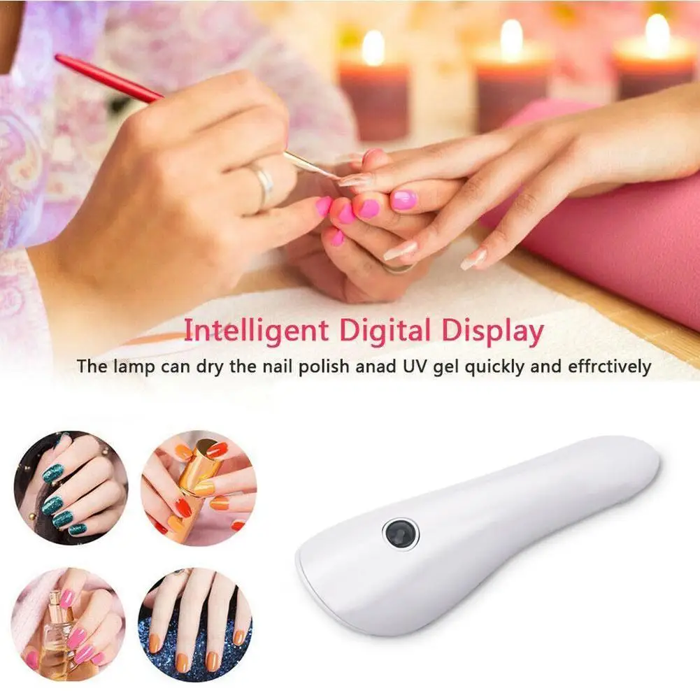 

5W LED Hand Held Phototherapy Lamp Tools For UV Nail Polish 2021 Fashion Rechargeable Grill Lamps